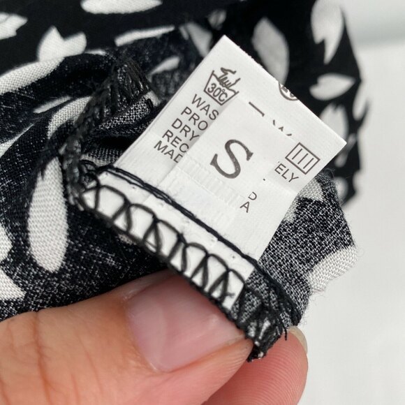 Womens Black White Sleeveless Halter Neck Knee Length A Line Dress Size Small - Picture 8 of 10